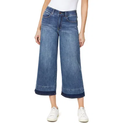 Curve Appeal Ladies Who Brunch Cropped Wide Leg Jeans In Capri