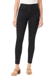 Curve Appeal Nicki High Waist Ankle Skinny Jeans In Black/galaxy