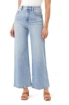 Curve Appeal Parisian High Waist Wide Leg Jeans In Blue