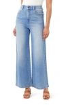 Curve Appeal Parisian High Waist Wide Leg Jeans In Blue