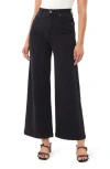 Curve Appeal Parisian High Waist Wide Leg Jeans In Black