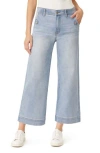 Curve Appeal Premium Crop Wide Leg Jeans In Positano