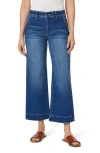 Curve Appeal Premium Crop Wide Leg Jeans In Union