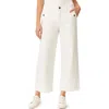 Curve Appeal Tab Wide Leg Crop Jeans In Whisper White