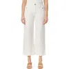Curve Appeal Tab Wide Leg Crop Jeans In White