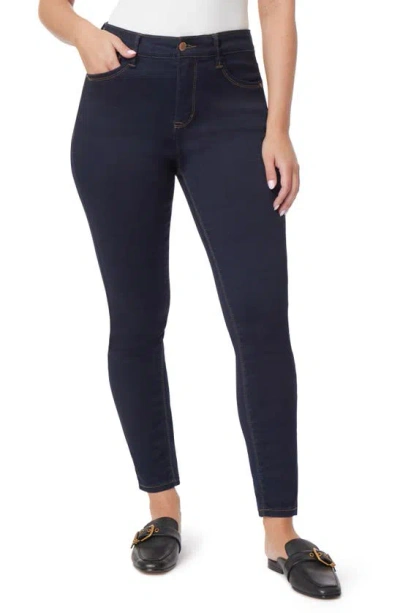 Curve Appeal Tummy Tucking High Rise Comfort Waist Skinny Jeans In Blue