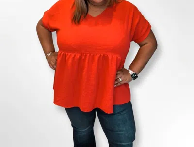 Curve Market The Michelle Top In Red In Orange