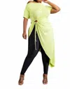 Curve Market To The Point Tunic Top - Plus In Neon Yellow In Yellow