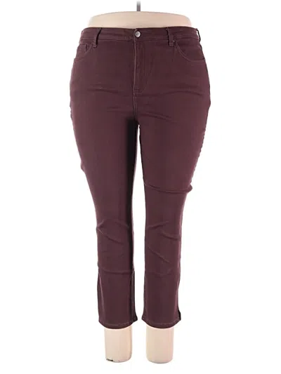 Pre-owned Curves 360 By Nydj Casual Pants In Burgundy