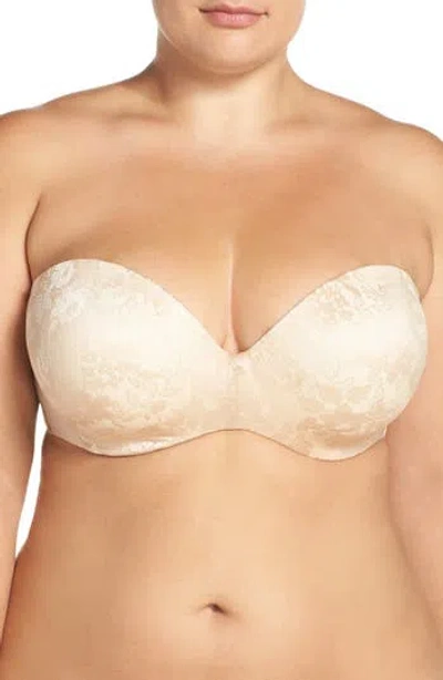 Curvy Couture Convertible Strapless Underwire Push-up Bra In Bombshell Nude