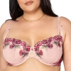 Curvy Couture Embroidery Unlined Balconette-1613 In Pink
