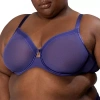 Curvy Couture Full Coverage Underwire Full Coverage Bra 1311 In Purple