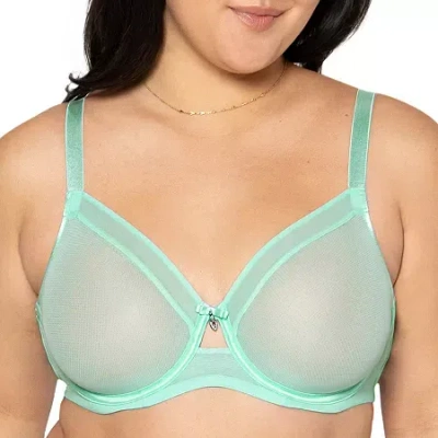 Curvy Couture Full Coverage Underwire Full Coverage Bra 1311 In Green