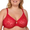 Curvy Couture Full Coverage Underwire Full Coverage Bra 1362b In Red