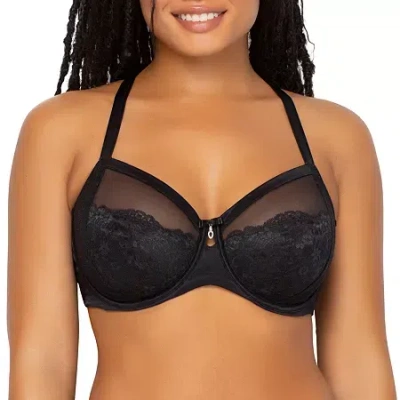 Curvy Couture Lace Luxe Underwire Bra-1299 In Black