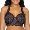 Curvy Couture Luxe Lace Wireless Bra-1320 In Black