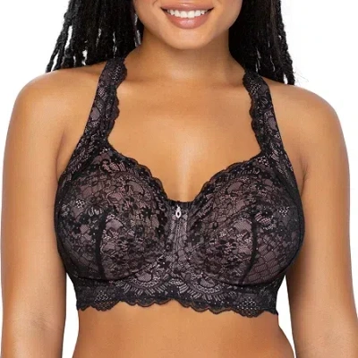 Curvy Couture Luxe Lace Wireless Bra-1320 In Black