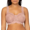 Curvy Couture Luxe Lace Wireless Bra-1320 In Pink