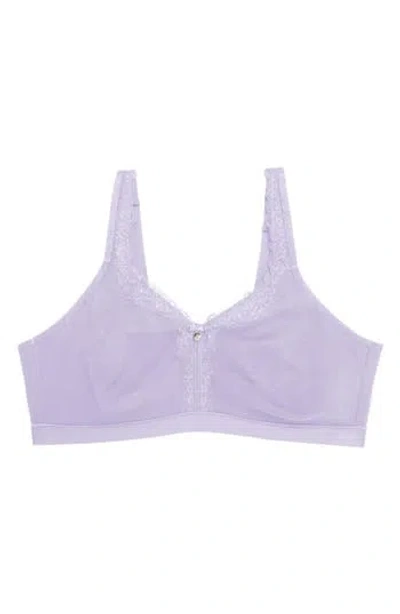 Curvy Couture Luxe Unlined Underwire Bra In Purple