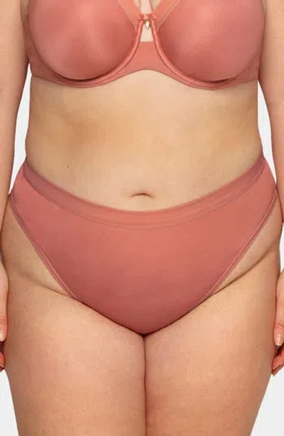 Curvy Couture Micro Thong In Desert Dawn