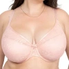 Curvy Couture No Show Lace T-shirt Plunge Bra- 1376 In Pink