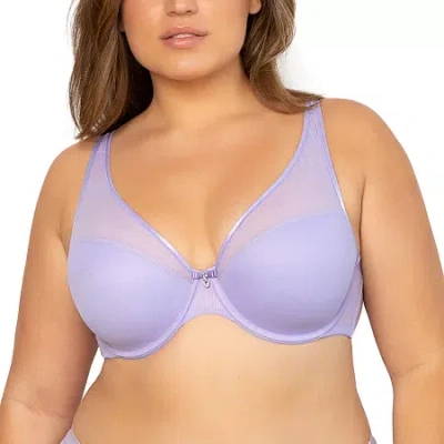 Curvy Couture Push Up T-shirt Underwire Push Up Bra 1310 In Purple