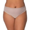 Curvy Couture Sheer Mesh High Cut Brief-1313 In Gray