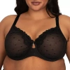 Curvy Couture Sheer Whisper Full Coverage Unlined Underwire Bra- 1368 In Black