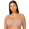 Curvy Couture Sheer Whisper Full Coverage Unlined Underwire Bra- 1368 In Gray