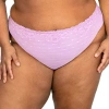Curvy Couture Sheer Whisper High Cut Brief Panty-1608 In Purple