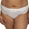 Curvy Couture Sheer Whisper High Cut Brief Panty-1608 In White