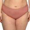 Curvy Couture Silky Smooth High Cut Brief Panty - 1364 In Brown