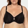 Curvy Couture Silky Smooth Unlined Underwire Bra - 1361 In Black