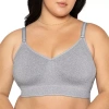 Curvy Couture Smooth Seamless Comfort Wireless Bra-1331 In Gray