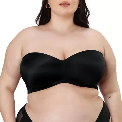 Curvy Couture Smooth Strapless Multi Way Bra- 1290 In Black