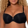 Curvy Couture Tulip Smooth T-shirt Bra-1274 In Black