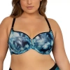 Curvy Couture Tulip Smooth T-shirt Bra-1274 In Blue