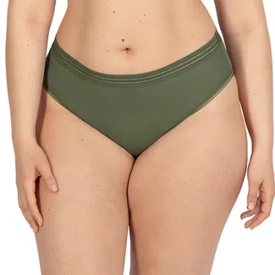 Curvy Couture Womens Average + Full Figure Brief Panty 1635 In Green