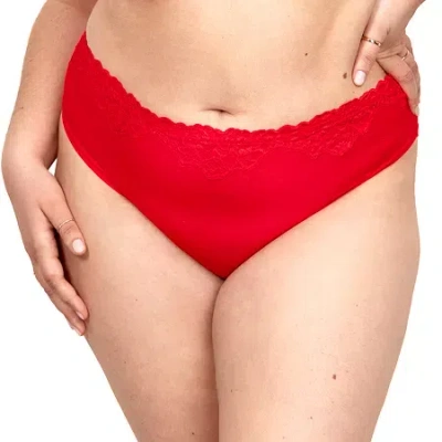 Curvy Couture Womens Briefs 1608 In Red