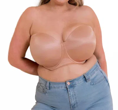 Curvy Kate Smoothie Moulded Strapless Multiway Bra In Latte Beige In Neutral