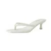Cushionaire Miami Thong Dressy Kitten Heel Sandals In Ivory In Multi