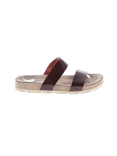 Pre-owned Cushionaire Sandals In Burgundy