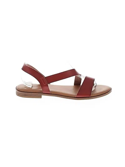 Pre-owned Cushionaire Sandals In Burgundy