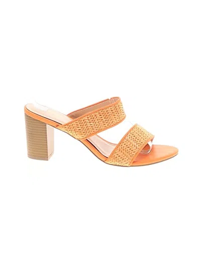 Pre-owned Cushionaire Sandals In Orange