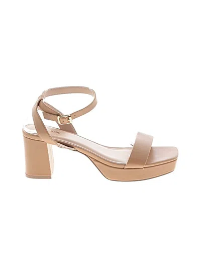 Pre-owned Cushionaire Sandals In Tan