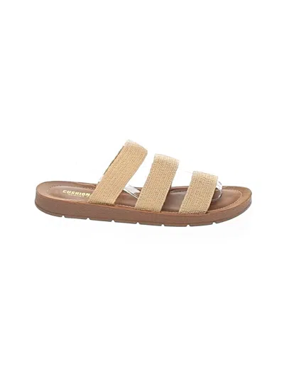 Pre-owned Cushionaire Sandals In Tan