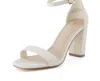 Cushionaire Women's Bliss One Band Block Sandal In Ivory Nappa In Multi