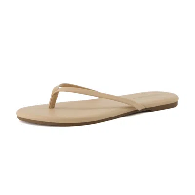 Cushionaire Women's Cruise Flip Flops In Nude Smooth In Multi
