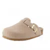 Cushionaire Women's Hana Clogs In Sand Wool In Multi