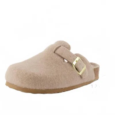 Cushionaire Women's Hana Clogs In Sand Wool In Multi